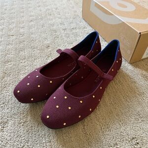 Rothy's the Square Mary Jane in Studded Syrah- Size 8.5